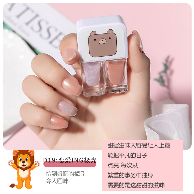 New arrival no-bake gemini water-based peelable transparent nail polish nail polish suitnail polish