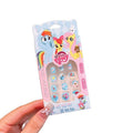 Kids' cartoon my little pony press-on nails, removable princess nail stickers, non-toxic and odorless, girl's nail art