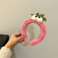 Fruit stuffed eye headband cute cartoon pear strawberry hairpin vitality girl high skull top headband hair tie hair accessories