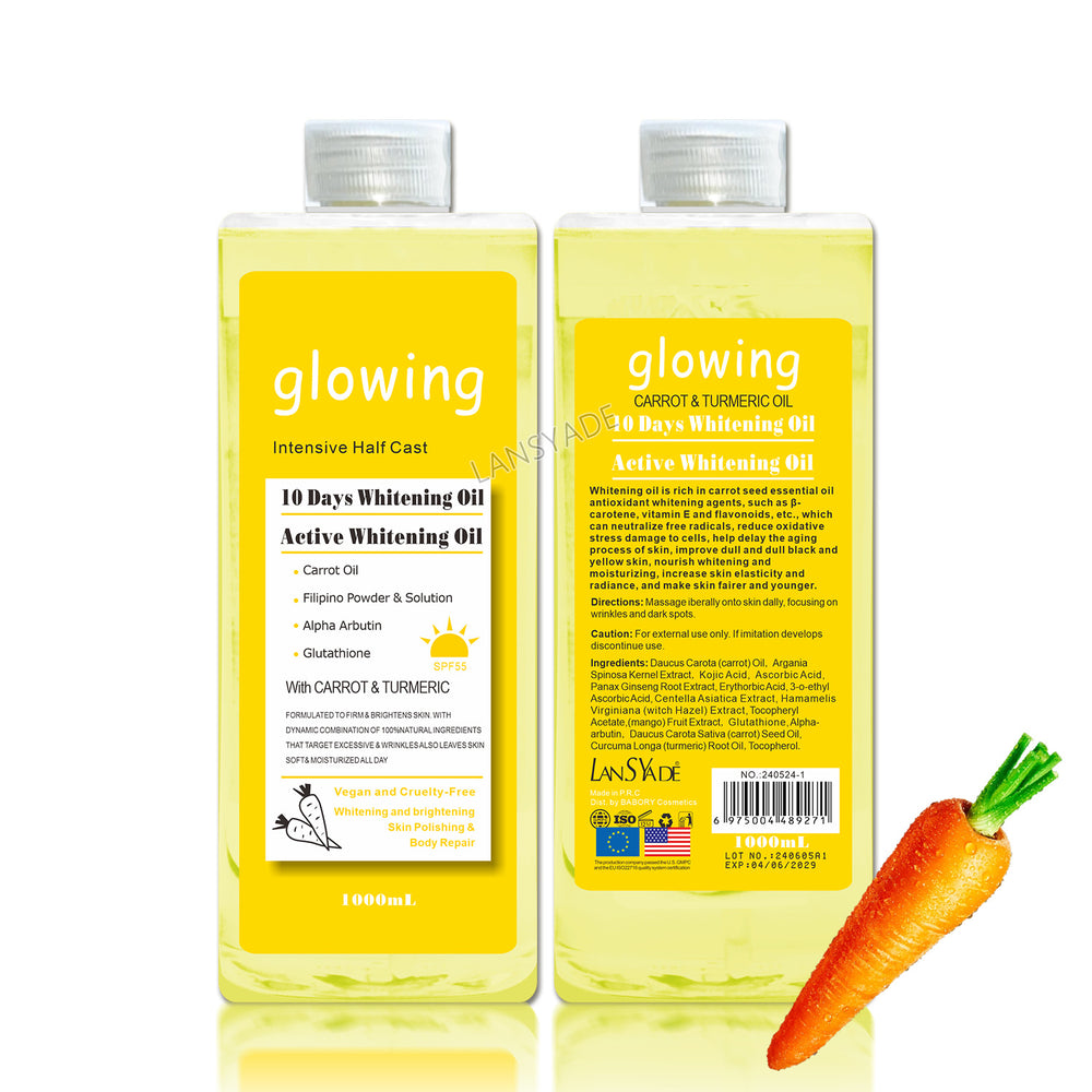 carrot oil facial and body blackening massage oil massage full body spa brightening and glowing oil 1000ml
