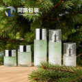 New arrival water transfer wood grain cover 120ml straight round lotion essence cosmetic glass bottle 30g cream refill bottle