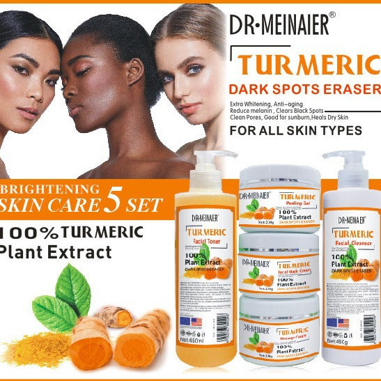 facial set full english water cream original liquid cleansing turmeric skin care 5 piece set rose aloe vera moisturizing and brightening skin