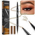 2-in-1 waterproof eyebrow pencil, quick-drying, multi-color, delicate and even, natural color, double-ended eyebrow pencil, no smudge