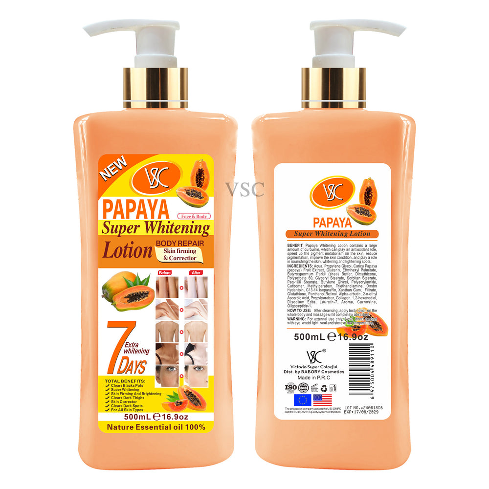 vsc turmeric cream brightening moisturizing carrot body lotion refreshing non-greasy papaya lotion 500