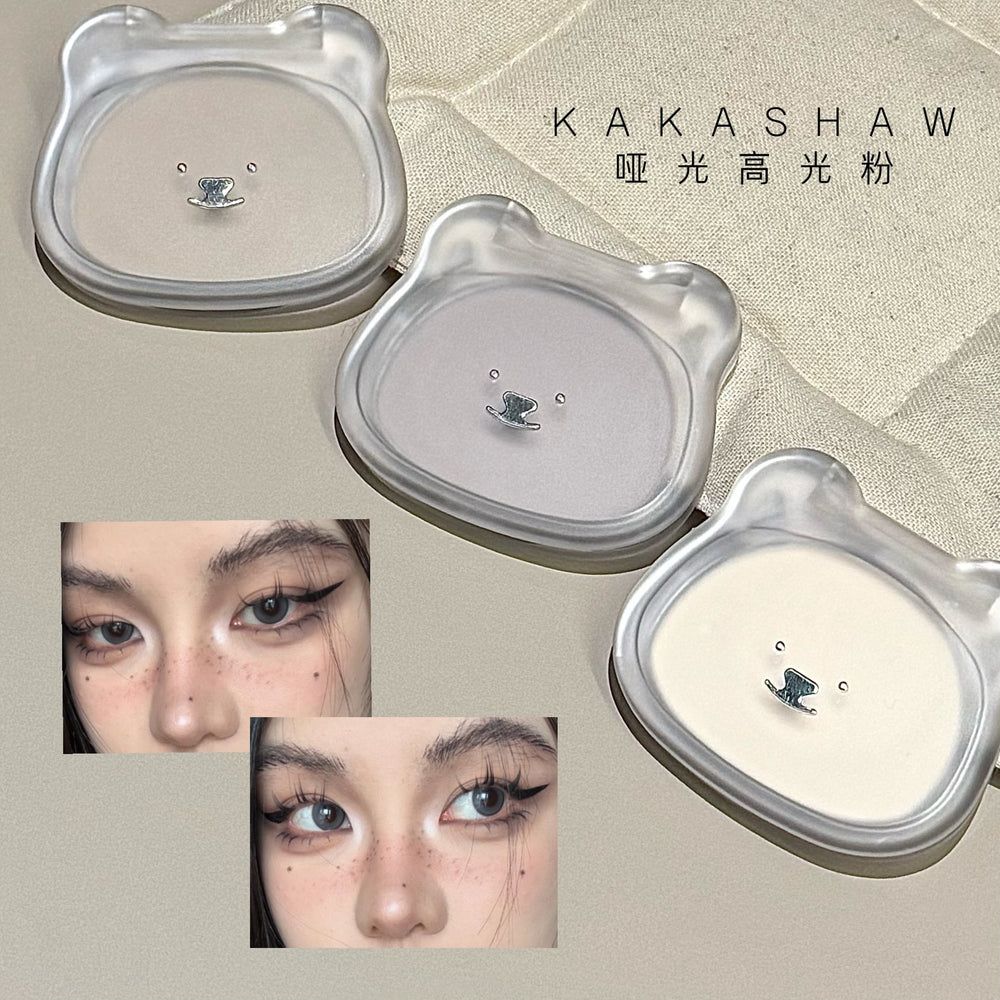 Kakashow matte highlighter powder facial brightening stereo shadow nose shadow oil control touch-up makeup setting powder