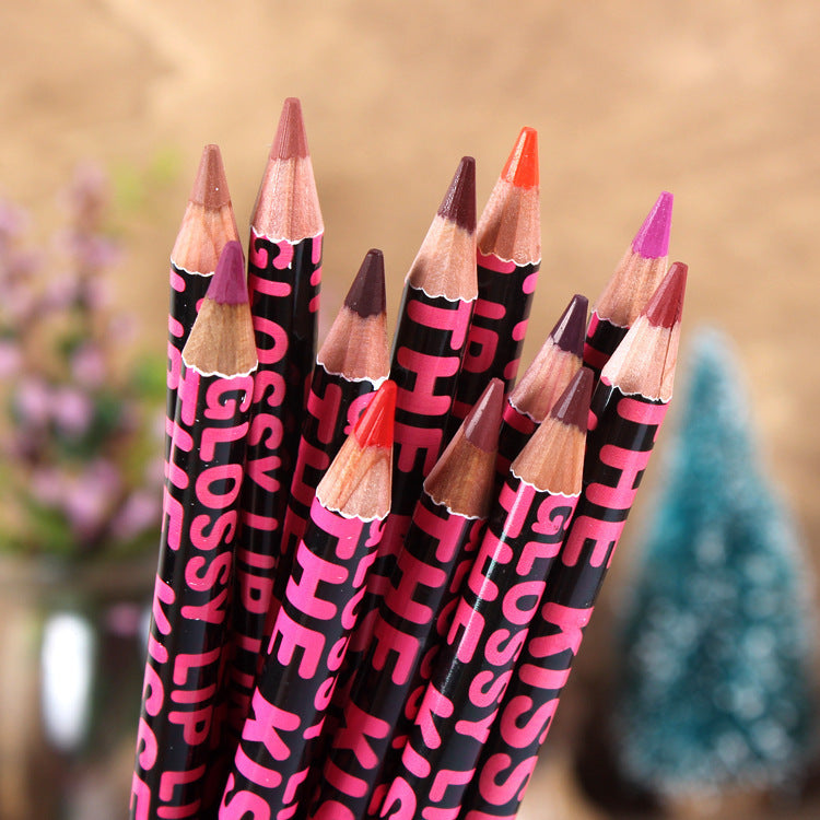 cosmetics midnight black waterproof lip liner - nude lip definition, long-lasting, smudge-proof 1625