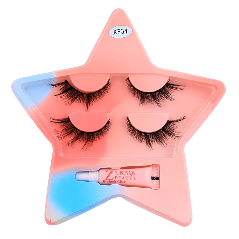 10 pairs of hard stem false eyelashes - voluminous, faux cluster lashes for stage makeup, professional makeup artist grade