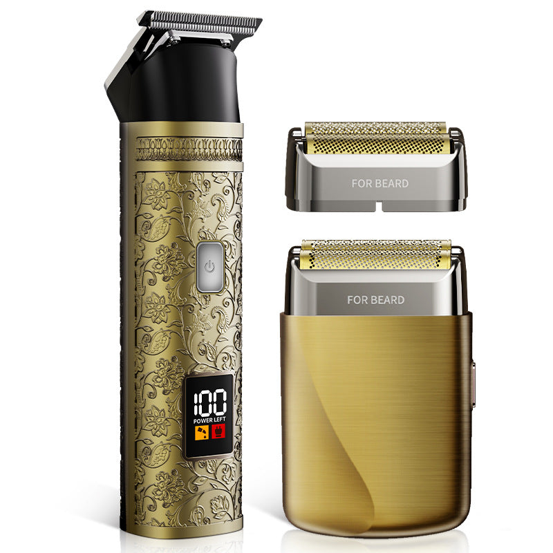 Professional salon electric clipper - cordless hair trimmer, shaver, and styling clipper with led display