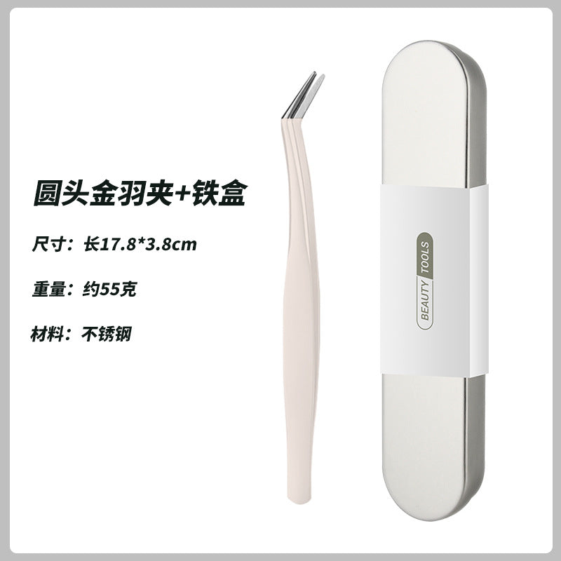 Eyelash extension tweezers set - professional lash artist tools: dolphin, golden feather, and flower tweezers - wholesale