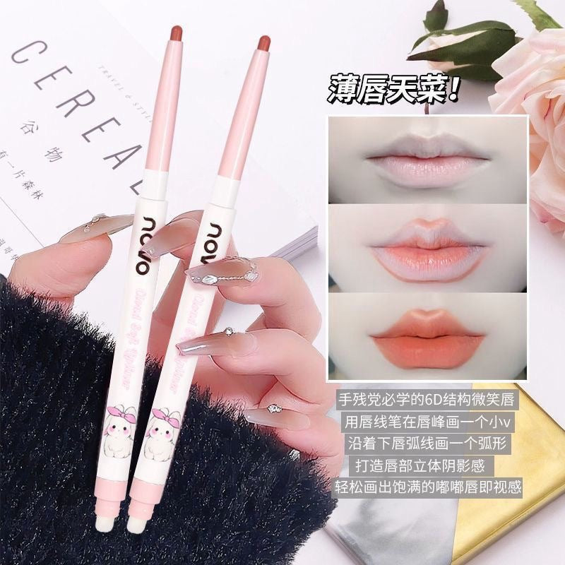 Novo cloud soft sculpting double-ended lip liner - women's lip contouring, matte, waterproof, long-lasting, lip primer & lipstick base
