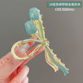 2024 new arrival super fairy tulip hair clip, metal gripper on the back of the head, women's summer large classy shark clip