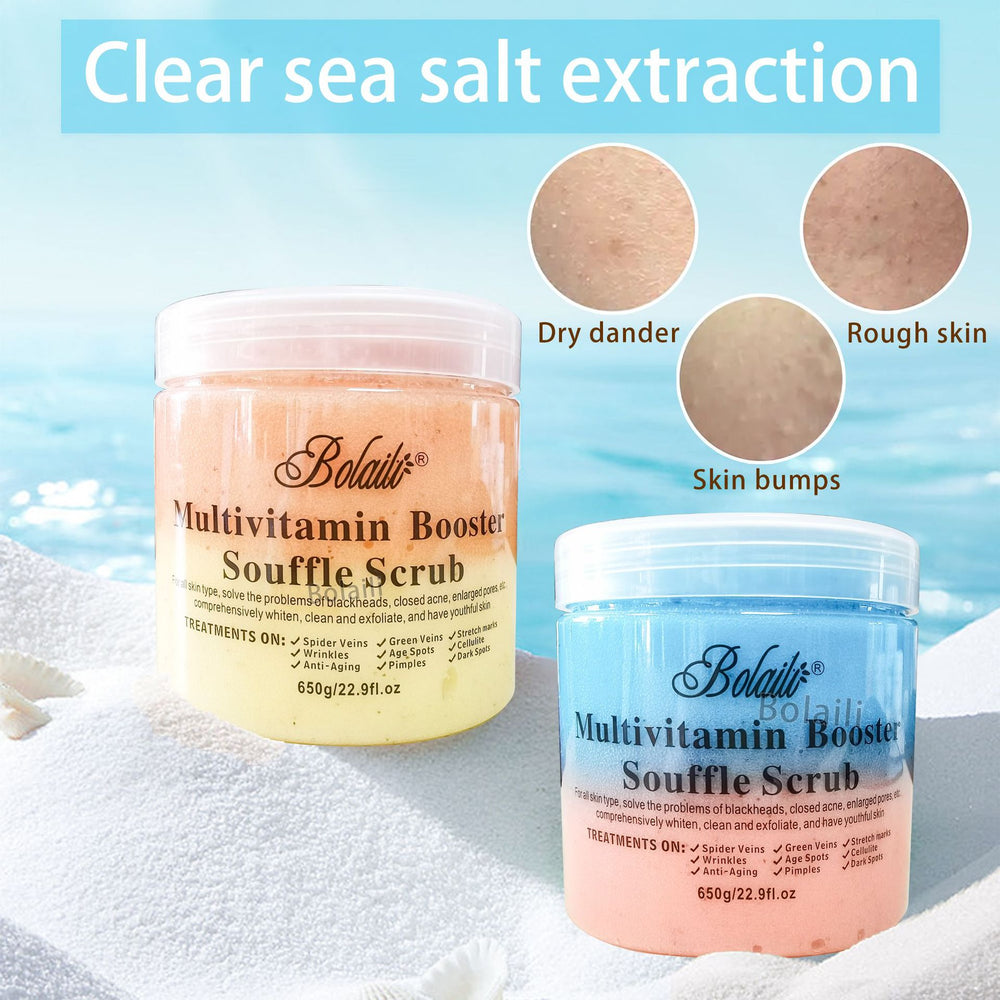 two-color flower fruit tea ice cream scrub sea salt scrub body scrub salt bath salt wet salt 650g wholesale