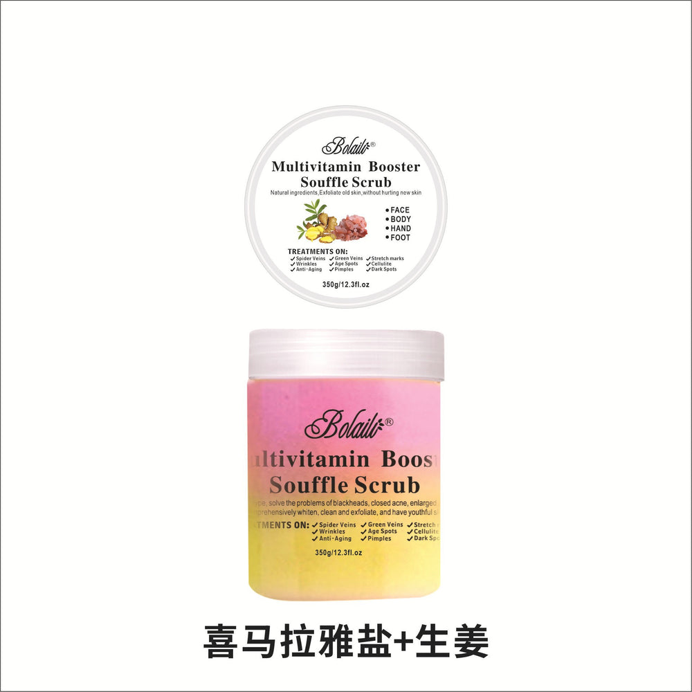 two-color flower and fruit tea ice cream scrub bath salt deep exfoliating rose tea scrub 350g