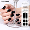 Zhengxiang factory customized korean solid color gel nail stickers uv light therapy semi-cured nail art stickers wholesale amazon