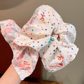 Floral kids square scarf large intestine hair tie girl 2025new arrivaltie ponytail hair rope female princess ball head headwear