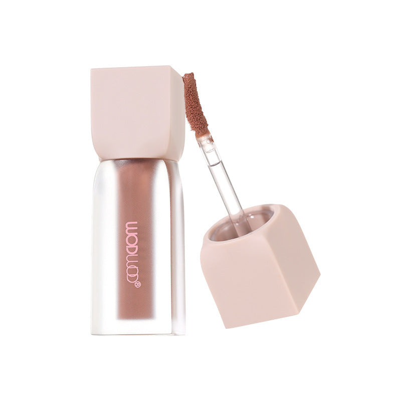 Wodwod soft mist color-locking lightweight matte lip glaze - low saturation, matte finish, enhances complexion, creates a natural "no-makeup" look, whitening lipstick