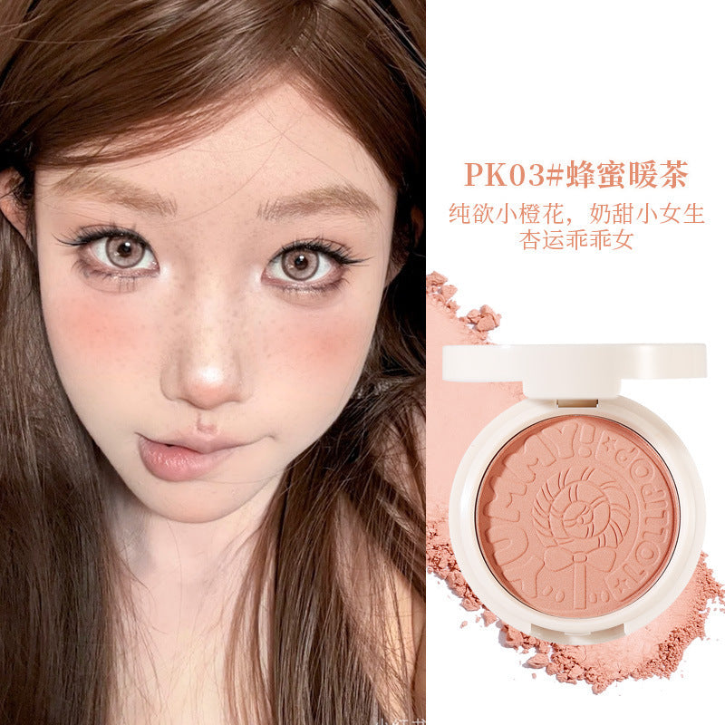 Makeup xixi sweet pink blush expansion and contraction color vitality girl brightening contour matte single color blush