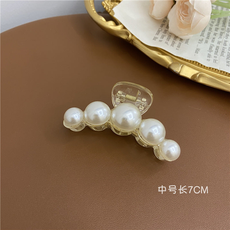 Korean large pearl clip hairpin eleganceelegant female back shark clip hair clip hair clip hair clip
