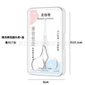 2.0 mirror light embroidered round head scissors + pp plastic box + hanging bag