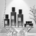 Customizable 120ml square bottle set for skincare products (lotion, essence, cream) - wholesale direct from manufacturer