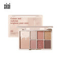 Makeup xixi soft glow and radiant eyes seven-color eye shadow palette waterproof pearlescent fine shimmer daily light makeup earthy eye shadow