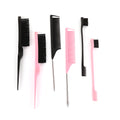 hot-selling three-piece set of hairdressing combs, three-row hair comb, styling pointed tail comb, double-headed soft eyebrow brush, hairdressing tools