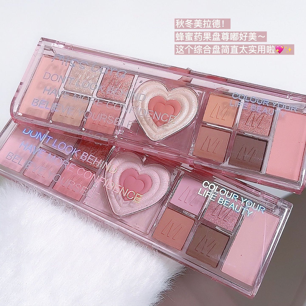 Miss lara 12-color eyeshadow palette - shimmer, matte, and fine glitter shades - perfect for beginners, everyday looks, and earth tones