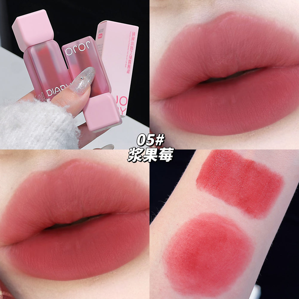 Makeup jojo diary little pudding velvet mist lip mud velvet matte matte whitening lip glaze
