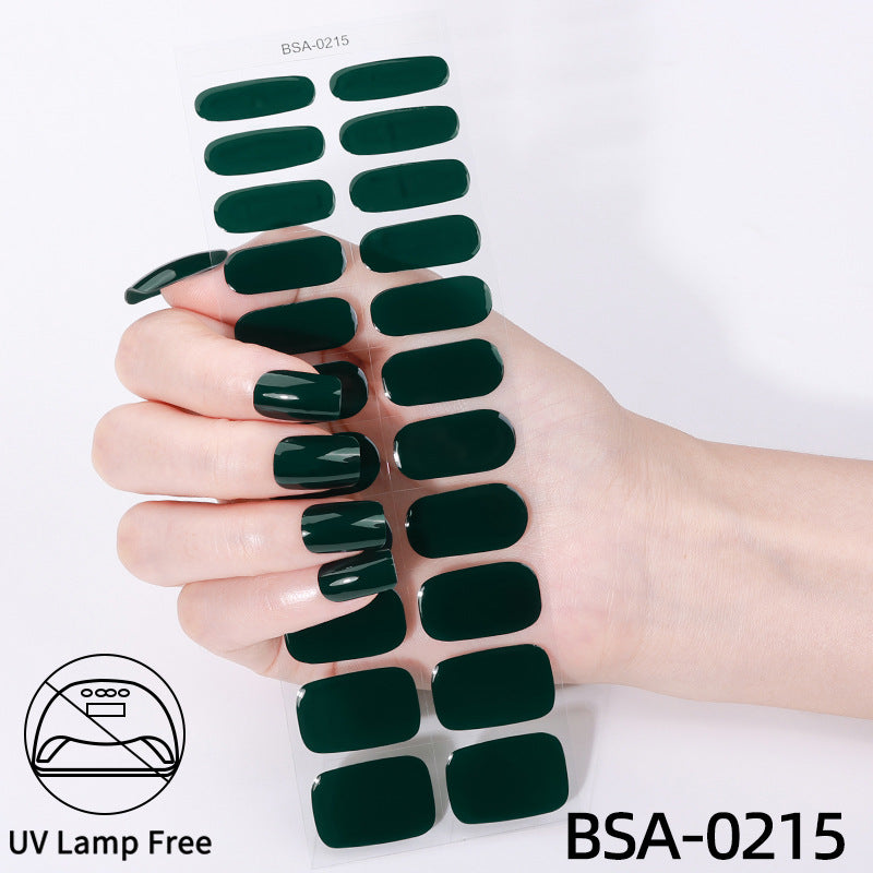 no-bake gel manicure stickers waterprooffashionpure color nail stickers no cure gel nail wraps