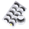 Export fashion fake eyelashes nature slim 5 pairs pack imitation mink hair whole cluster artificial stage eyelashes one piece