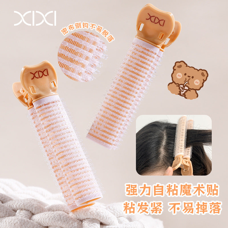 Xixi fluffy curling iron women's bangs hair clip forehead high skull top hair-styling curling barrel fluffy fixing clip 4 pack