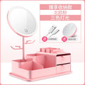 Storage hanging ornaments with lights - pink + 5x mirror