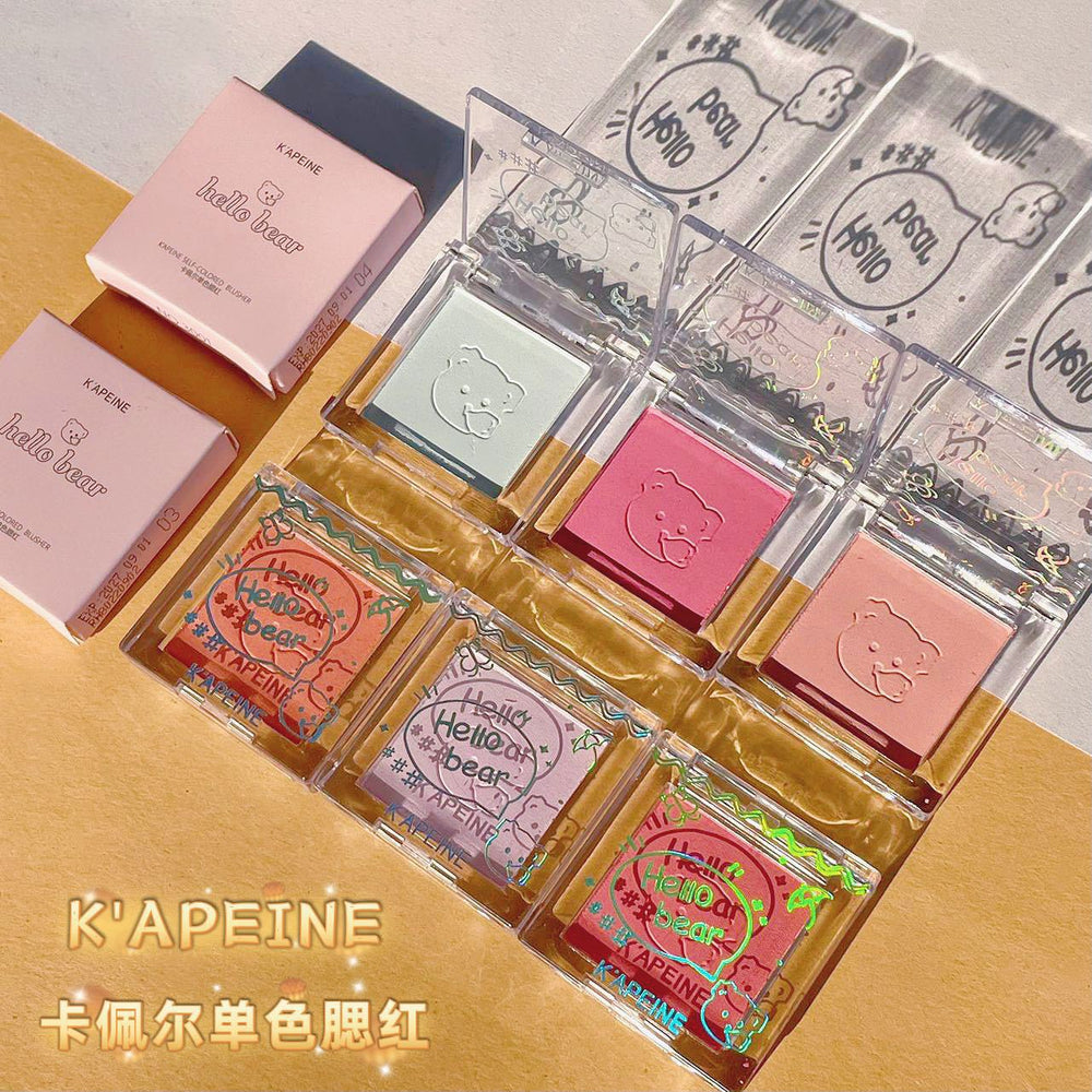 Capel single color blush - available in pink, blue, and purple - matte finish, natural contouring, vibrant & youthful, student-friendly, affordable rouge