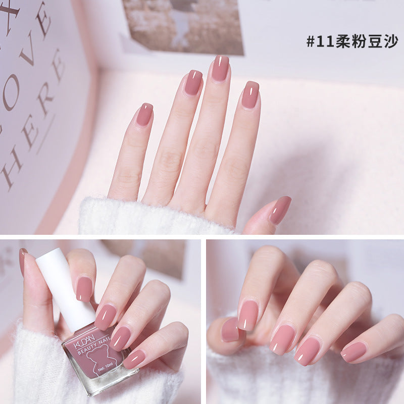 Ice-through nail polish, no-bake cool dan, new arrival, long-lasting, quick-drying jelly, transparent nude, oily, non-tearable nail polish