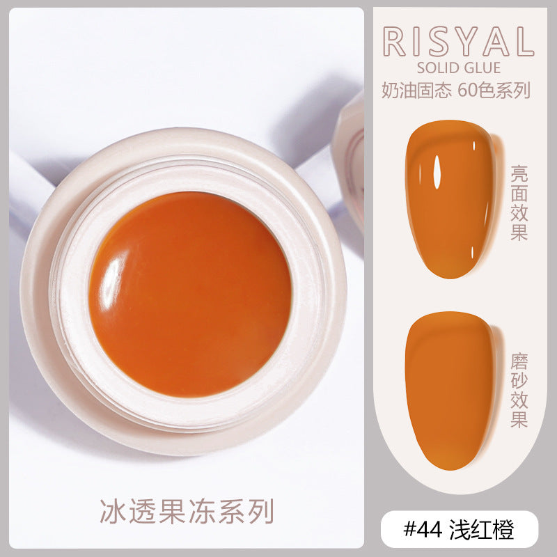 Risyal icy solid gel polish 5ml - smooth cream gel nail polish, japanese style nail polish for nail salons