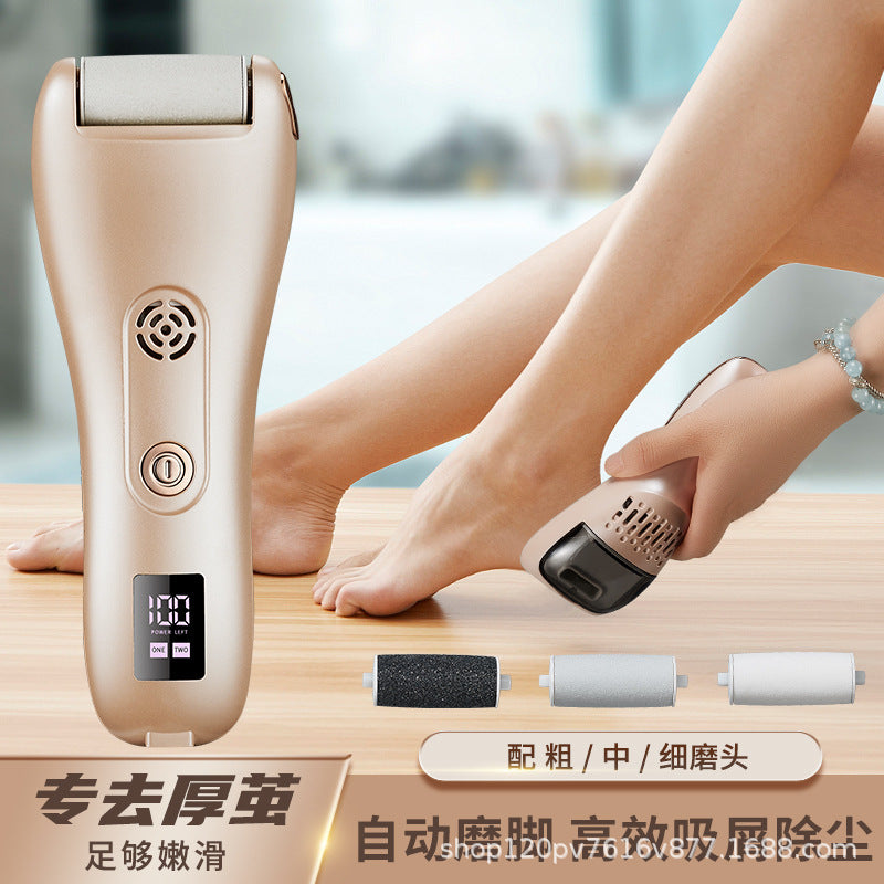 Second-generation electric foot file - automatic dust collection, callus remover, dead skin exfoliator, foot scrubber & peeler