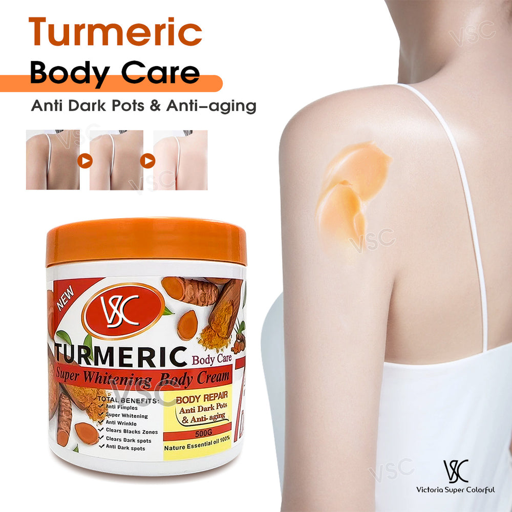 export turmeric moisturizing cream 500g - brightens, fades dark spots, hydrates, and nourishes skin - vitamin c body cream, moisturizing lotion, face cream