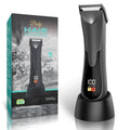 Private cut men's body hair trimmer digital display electric testicle trimmer waterproof shaving electric clipper private parts