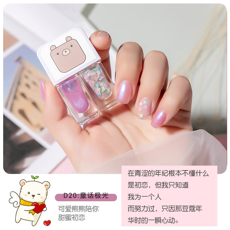 New arrival no-bake gemini water-based peelable transparent nail polish nail polish suitnail polish