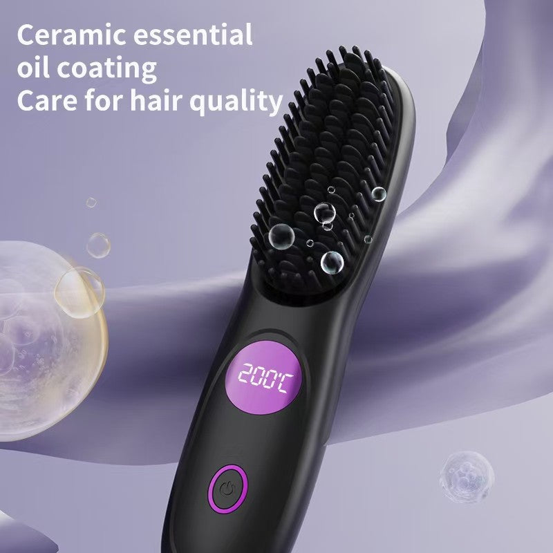 New arrival cross-border straight hair comb wireless negative ion straight hair curly hair dual use inner buckle lazy big wave straight hair wholesale