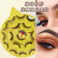 European and american fluffy false eyelashes, thick 3dstereo soft layered hard stem eyelashes, one whole strip, wholesale