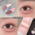 Makeup kakashow smart four-color lying silkworm palette for women matte pearlescent fine shimmer stereo brightening multi-functional eye shadow palette