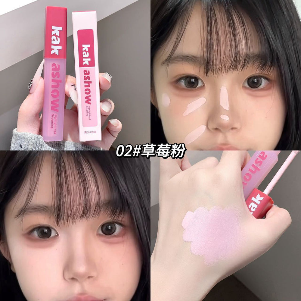 Kakashow sculpting & contouring liquid makeup - waterproof, 3d definition, nose shadow, highlight & brightening