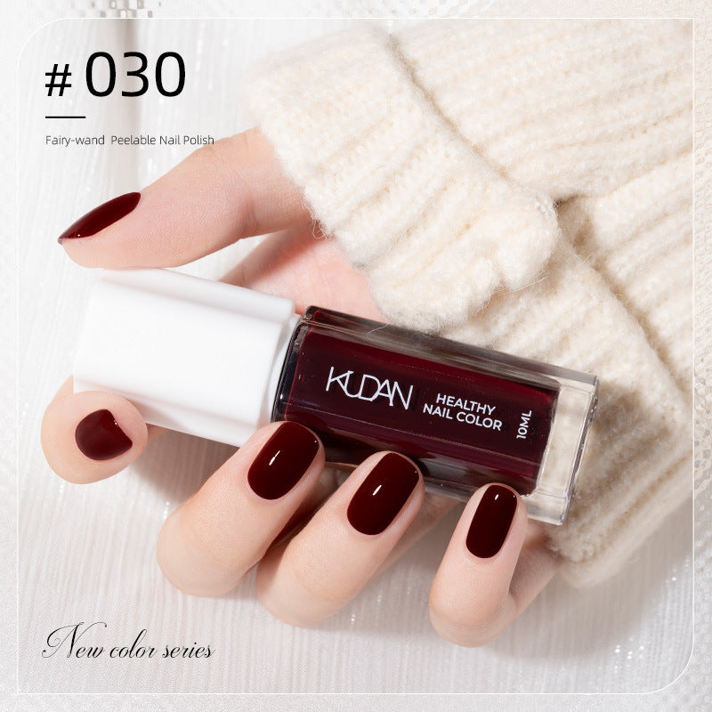 2023 new nail polish - no bake, autumn/winter colors, nail salon black peel-off protective top coat, quick-drying nail polish
