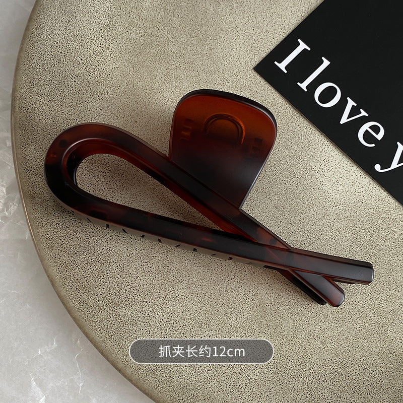 2024 new arrival: elegant design - vintage acrylic hair clip for women, high-end style, back of head updo claw clip, shark clip