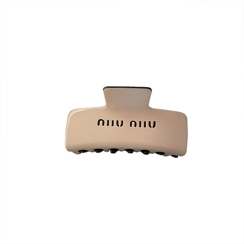 Lazy style ~ french acetic acid gripper work clothing korean high-end double-sided hairpin back of the head hairpin shark clip for women
