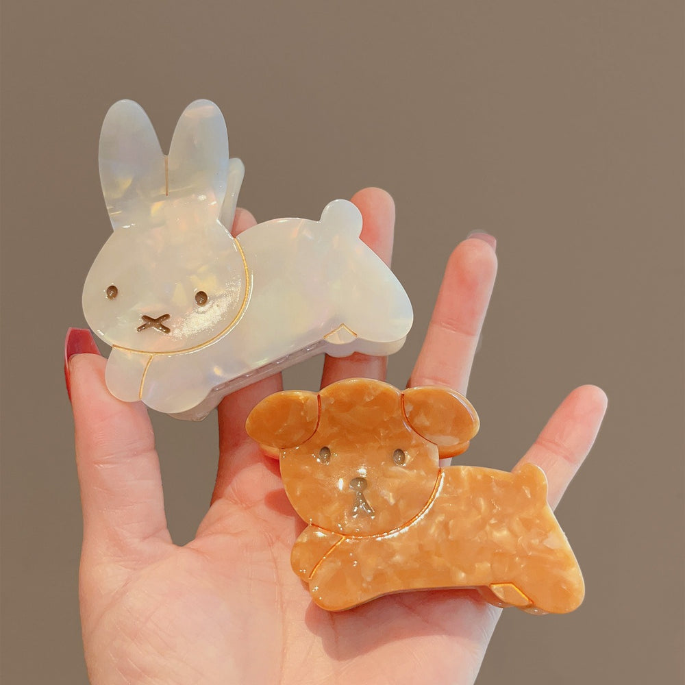 Sweetheart milk rabbit ~ cute acetic acid rabbit clip gentle girl heart hair clip home girl same style new hair accessories