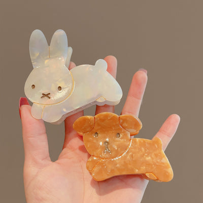 Sweetheart milk rabbit ~ cute acetic acid rabbit clip gentle girl heart hair clip home girl same style new hair accessories