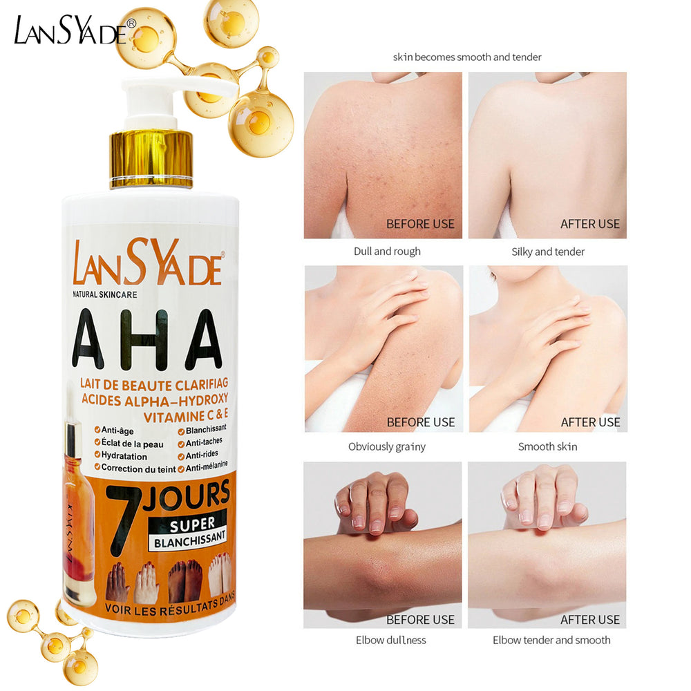 english aha fruit acid body essence lotion skin tone correction to remove melanin, more moisturizing and more moisturizing export