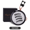 Magnetic false eyelashes 1 pair set with applicator - 3d volume, hard band, reusable, glue-free magnetic lashes